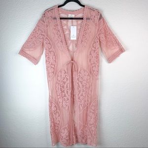 [Anthro-Ember] Floral lace dusted Size medium NWT